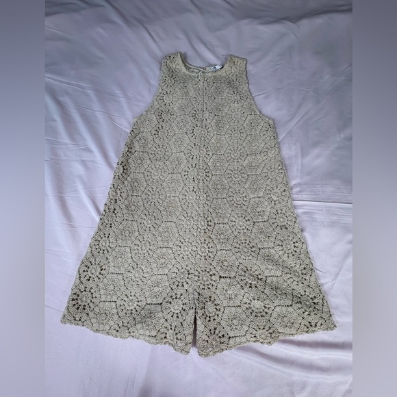 Zara Beige Textured Lace Blouse - Picture 2 of 9